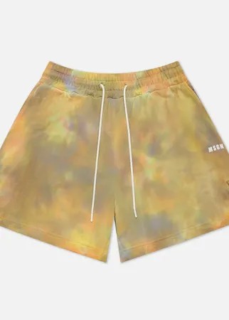 Женские шорты MSGM Tie Dye, цвет бежевый, размер XS