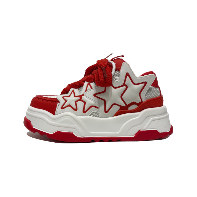 Кроссовки Small spicy strips XLAIII Chunky Sneakers Unisex Low-top, белый/красный