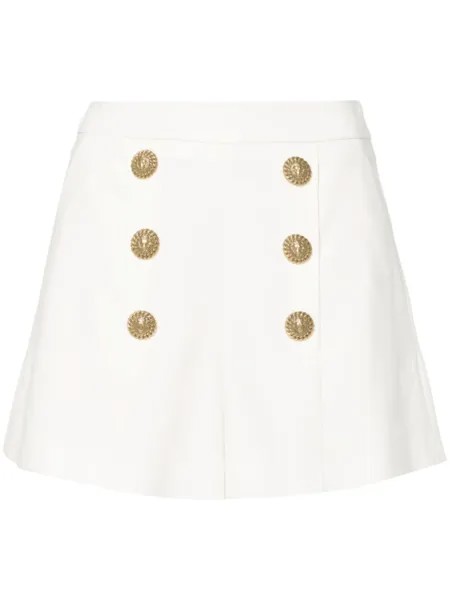 Balmain шорты с пуговицами Coin, белый