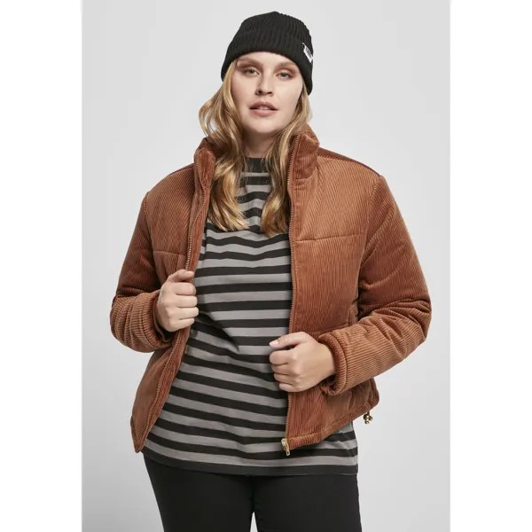 Куртка Urban Classics Corduroy Puffer Big, оранжевый