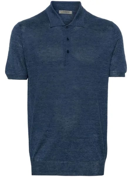 Corneliani рубашка поло в мелкую точку, синий