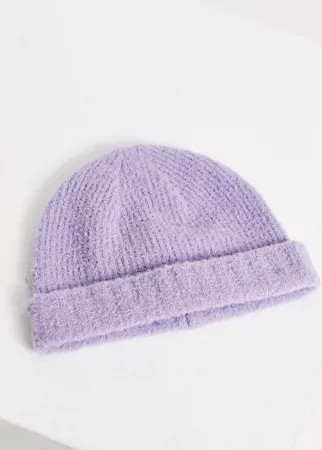 Сиреневая шапка-бини из букле ASOS DESIGN-Фиолетовый цвет