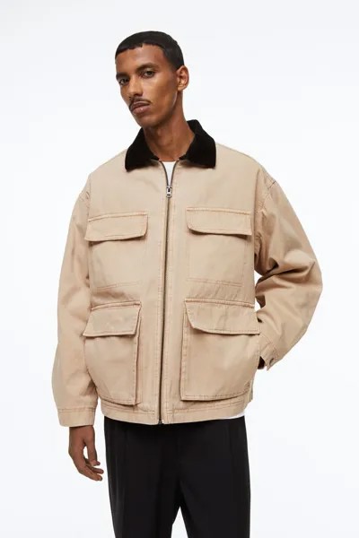 Повседневная куртка Regular Fit H&M, светло-бежевый