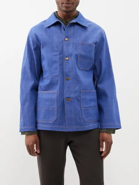 Джинсовая рубашка bill workwear Meta Campania Collective, синий