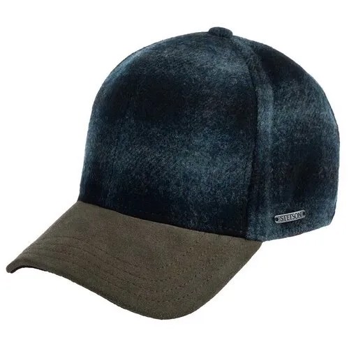 Бейсболка STETSON арт. 7720304 BASEBALL CAP WOOL CHECK (синий), Размер:57