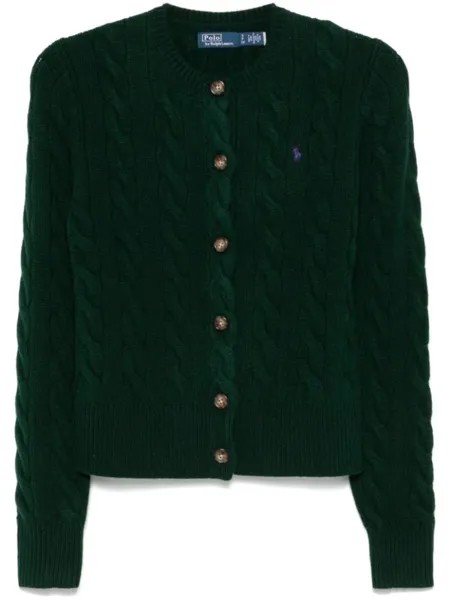 Polo Ralph Lauren кардиган с косами, зеленый