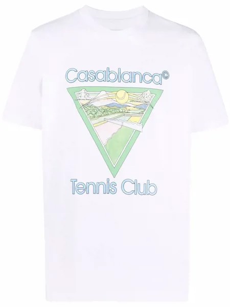 Casablanca футболка Tennis Club из органического хлопка