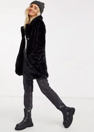 Пальто из искусственного меха Brave Soul tamsin-Черный