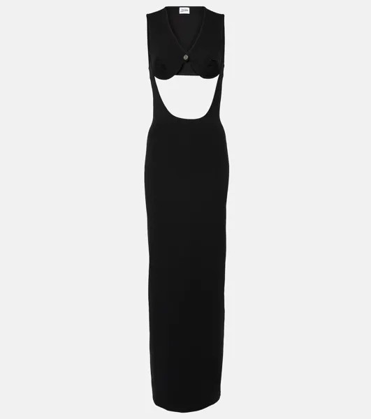 Платье из джерси с вырезами Jean Paul Gaultier, черный