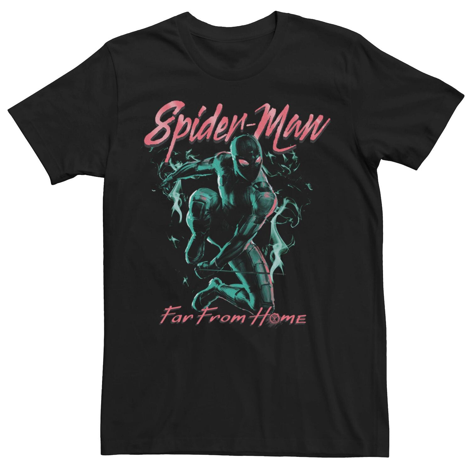 Мужской костюм-невидимка Marvel Spider-Man: Вдали от дома, темная футболка с портретом Licensed Character