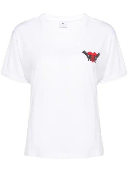 PS Paul Smith футболка с графичным принтом, белый