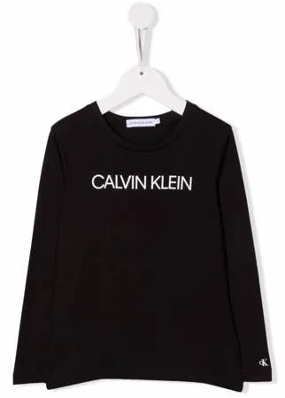 Calvin Klein Kids футболка с длинными рукавами и логотипом