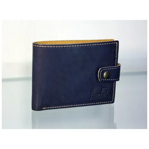 Бумажник  15514_7006, фактура гладкая, матовая, желтый, синий