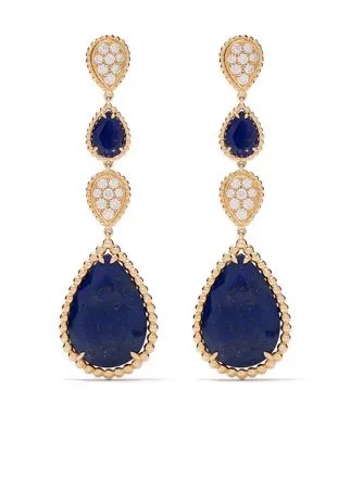 Boucheron 18kt yellow gold Serpent Bohème diamond and lapis lazuli pendant earrings