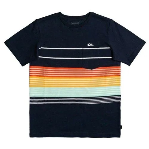 Футболка Quiksilver, размер 12/M/26, синий, черный