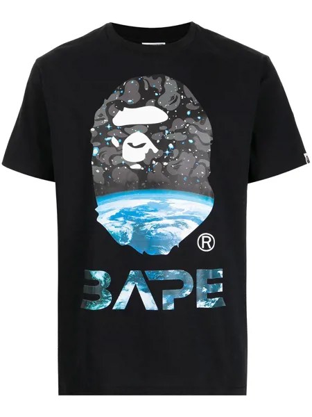 A BATHING APE® футболка Space Camo с логотипом