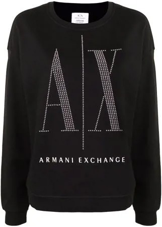 Armani Exchange толстовка с логотипом