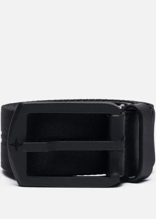 Ремень Stone Island Nylon Tape/Leather 7415, цвет чёрный, размер 100