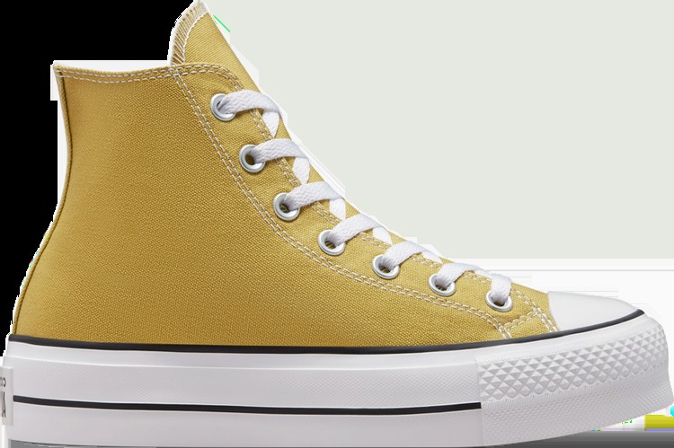 Кроссовки Converse Wmns Chuck Taylor All Star Lift Platform High Raffia Gold, золотой