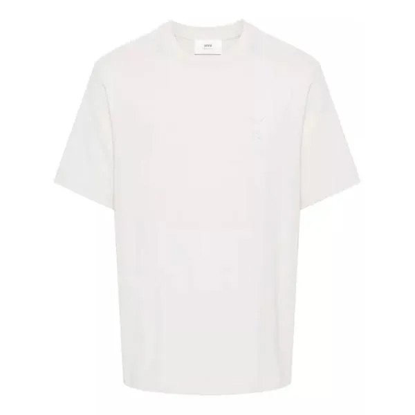 Футболка ami de couer cream cotton t-shirt Ami Paris, белый