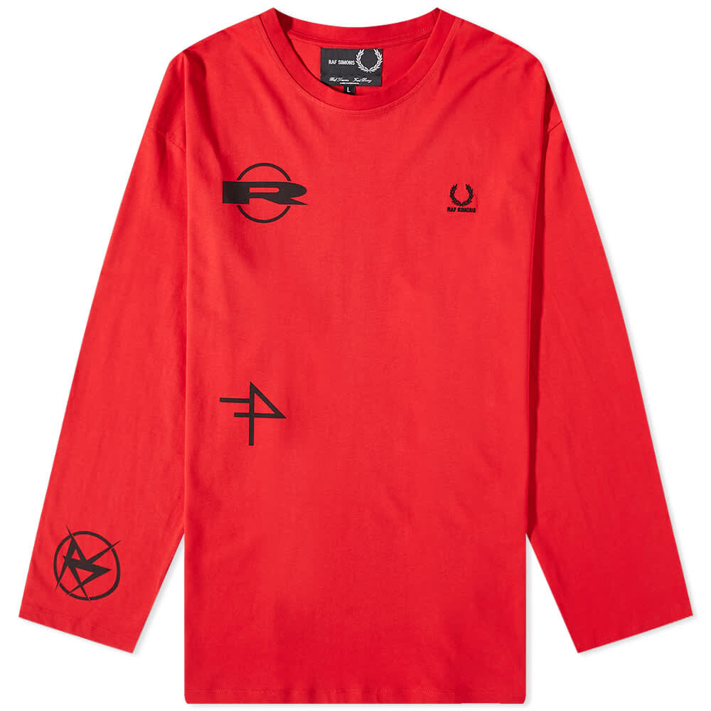 Футболка Fred Perry x Raf Simons Long Sleeve Printed Tee