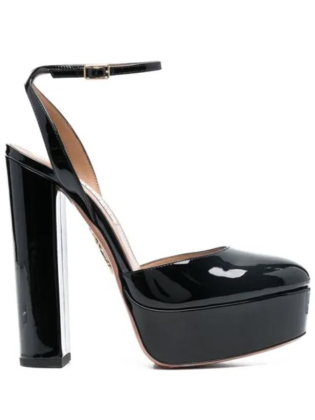 Aquazzura туфли So High Plateau 140, черный
