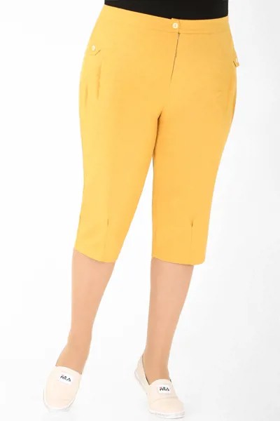 Бриджи женские AlmondShop ИК191-24-21.С1 желтые 52 RU