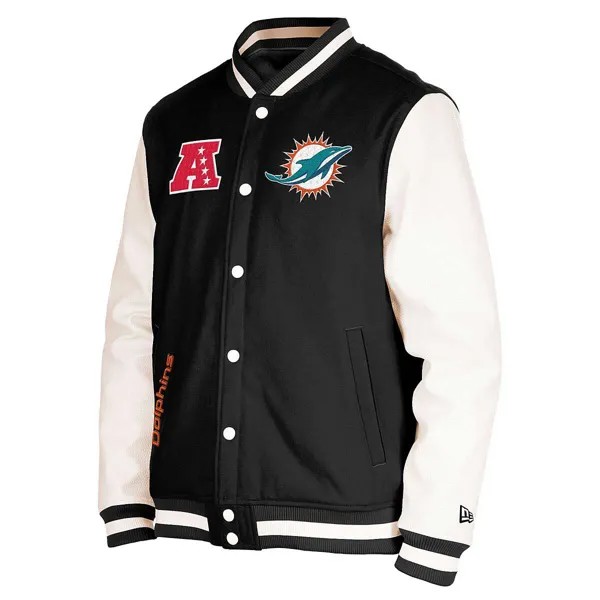 Куртка NFL MIAMI DOLPHINS SIDELINE VARSITY JACKET New Era, цвет Schwarz
