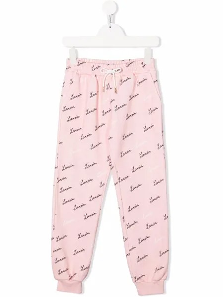 LANVIN Enfant спортивные брюки с логотипом