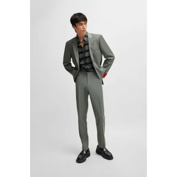Куртка приталенного кроя из сверхгибкой ткани с рисунком. Hugo, цвет Dark Green