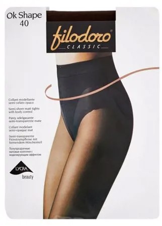 Колготки Filodoro Classic Ok Shape 40 den, размер 4-L, cappuccio (коричневый)