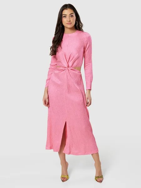 Жаккардовое платье Closet London, розовое