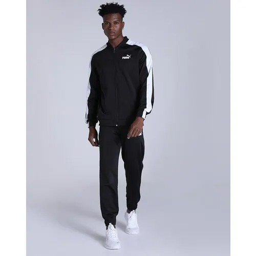 Костюм PUMA, олимпийка и джоггеры, силуэт свободный, размер XL, черный