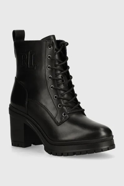 Кожаные ботильоны Cameron Lauren Ralph Lauren, черный