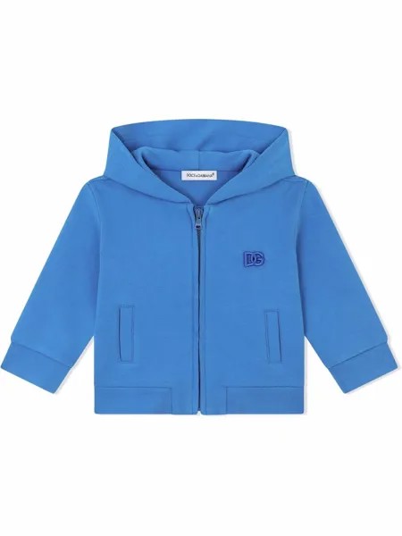 Dolce & Gabbana Kids худи на молнии с вышитым логотипом