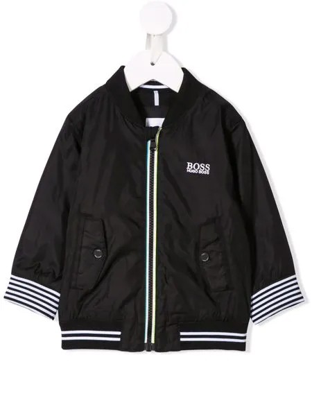 BOSS Kidswear куртка-бомбер со вставками