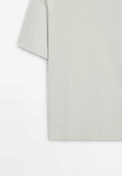 Базовая футболка SHORT SLEEVE Massimo Dutti, светло-серый