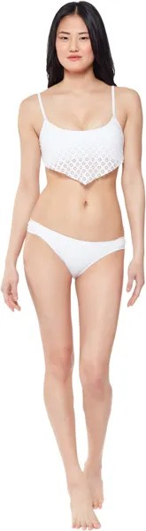 Плавки Jessica Simpson Sweet Tooth Solids Side Shirred Hipster Bottoms, белый