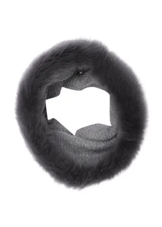 Кашемировый шарф-снуд с мехом лисицы Yves Salomon
