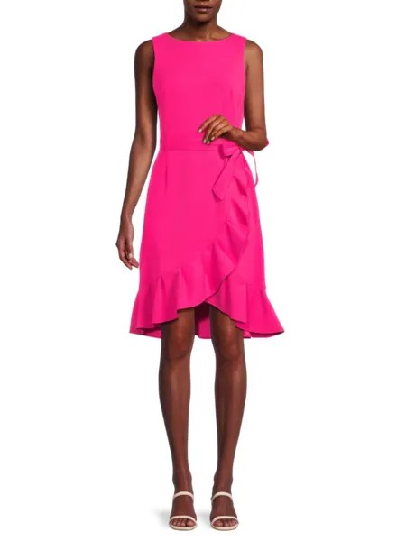 Платье-футляр с поясом-тюльпаном Calvin Klein, цвет Hibiscus