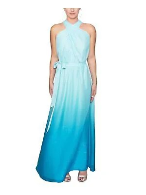RACHEL RACHEL ROY Женское голубое шифоновое вечернее платье с драпировкой на подкладке 6