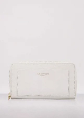 Кремовый кожаный кошелек Paul Costelloe-Белый