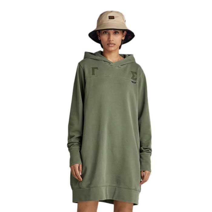 Короткое платье G-Star Gamma Sigma Loose Long Sleeve, зеленый