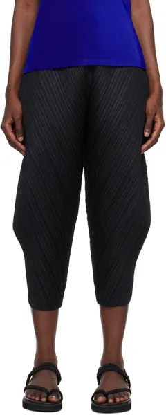 Черные толстые брюки Pleats Please Issey Miyake