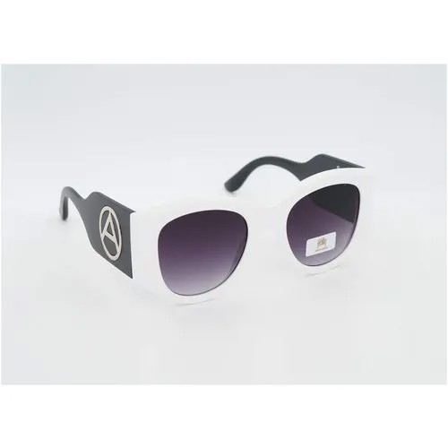 Солнцезащитные очки Premier, прямоугольные, оправа: пластик, ударопрочные, с защитой от УФ, для женщин, белый
