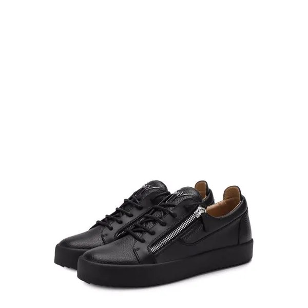 Кожаные кеды Frankie на шнуровке Giuseppe Zanotti Design
