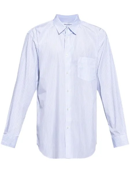 Comme Des Garçons Shirt полосатая рубашка с длинным рукавом, синий