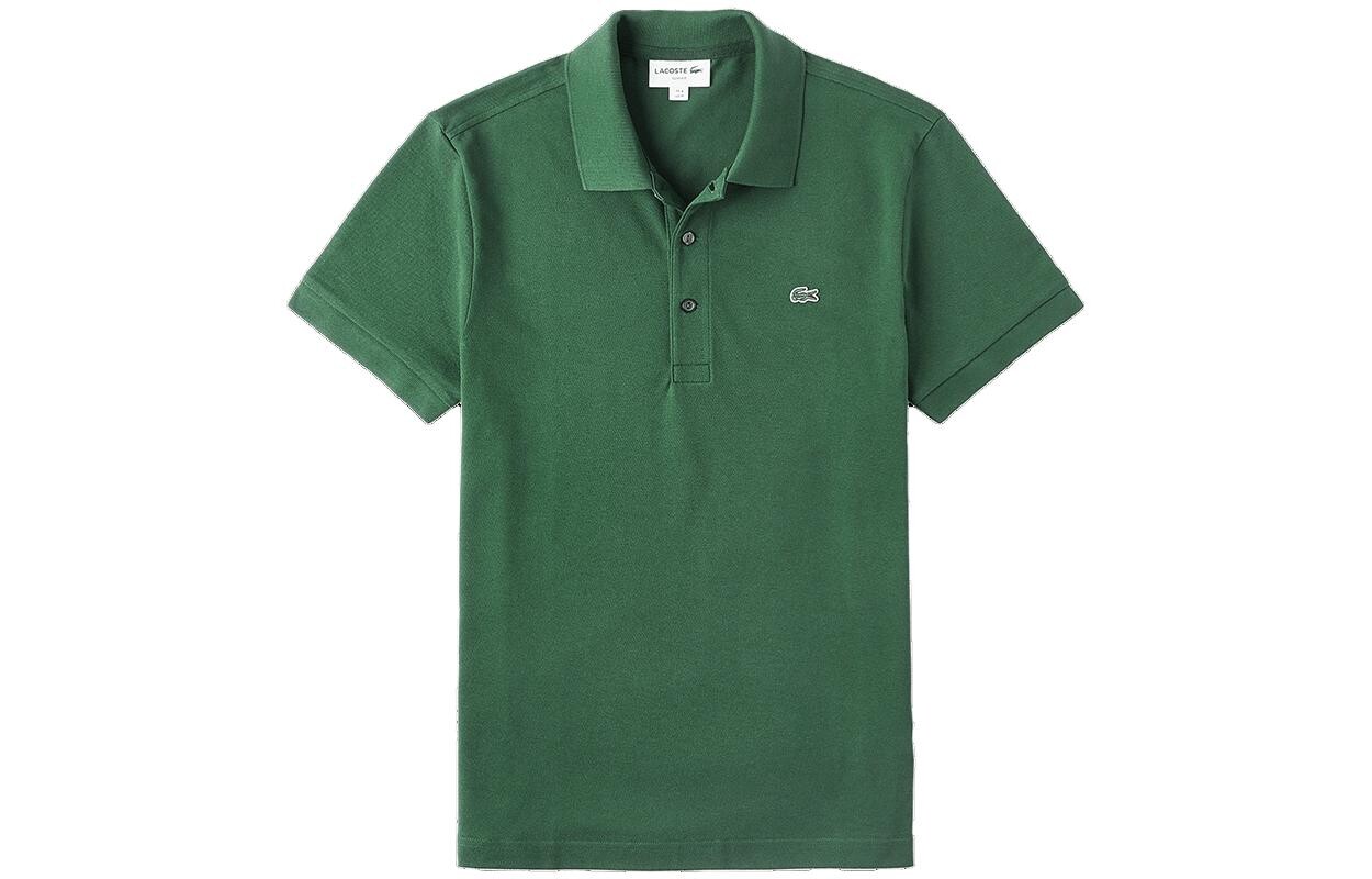 Рубашка поло мужская зеленая Lacoste, зеленый