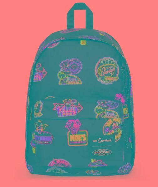 Рюкзак Eastpak Out Of Office 8D3 Simpsons с неоновым принтом