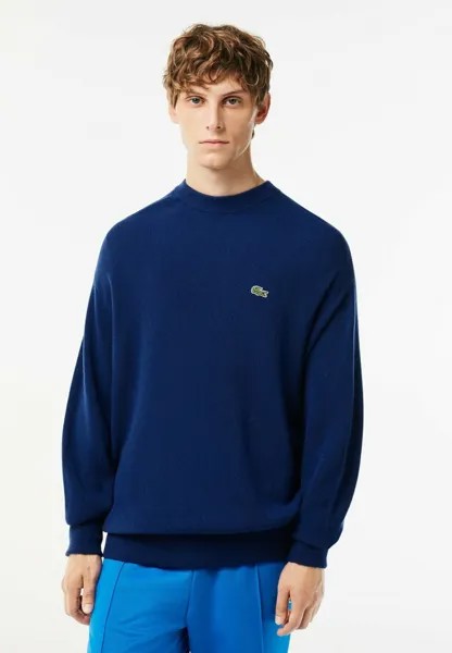 Вязаный свитер Lacoste, темно-синий